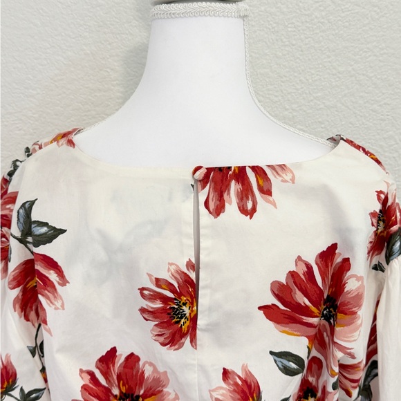 NWT Lane Bryant Floral Belted Blouse - Picture 5 of 6